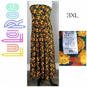 LuLaRoe Skirt 3XL Maxi Cotton Print Rose Floral